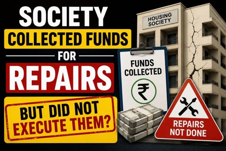 Housing society funds and repairs crisis