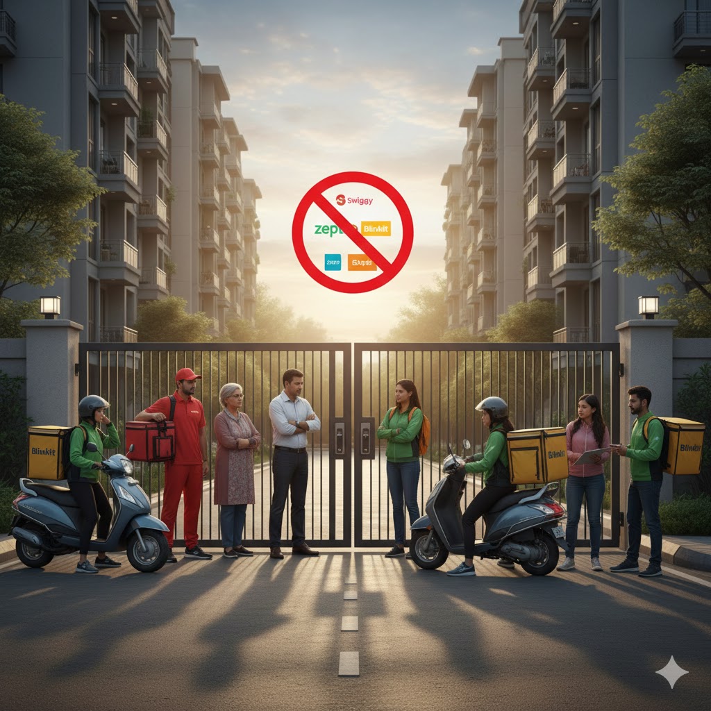 Can a Housing Society Restrict Swiggy, Zepto, Blinkit and Other Delivery Personnel