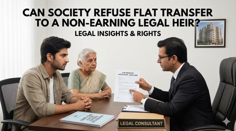 Can Society Refuse Flat Transfer to a Non-Earning Legal Heir?