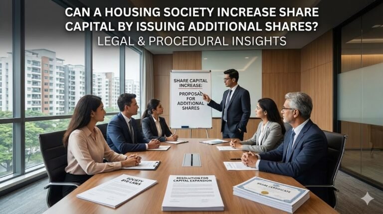 Can a Housing Society Increase Share Capital by Issuing Additional Shares