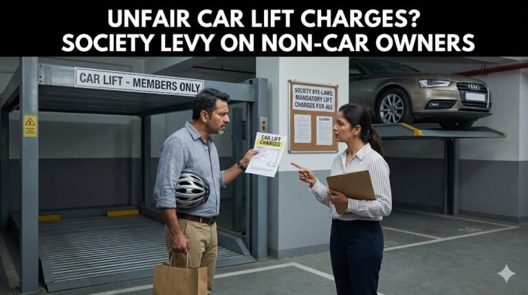 Housing Society Levy Car Lift Charges on Members Without Parking or Cars