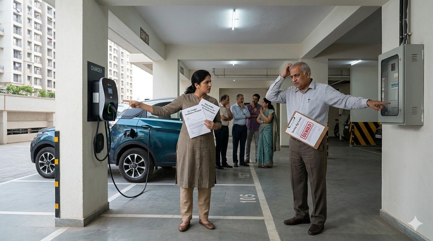 Can Society Deny EV Charging Point Installation in Parking