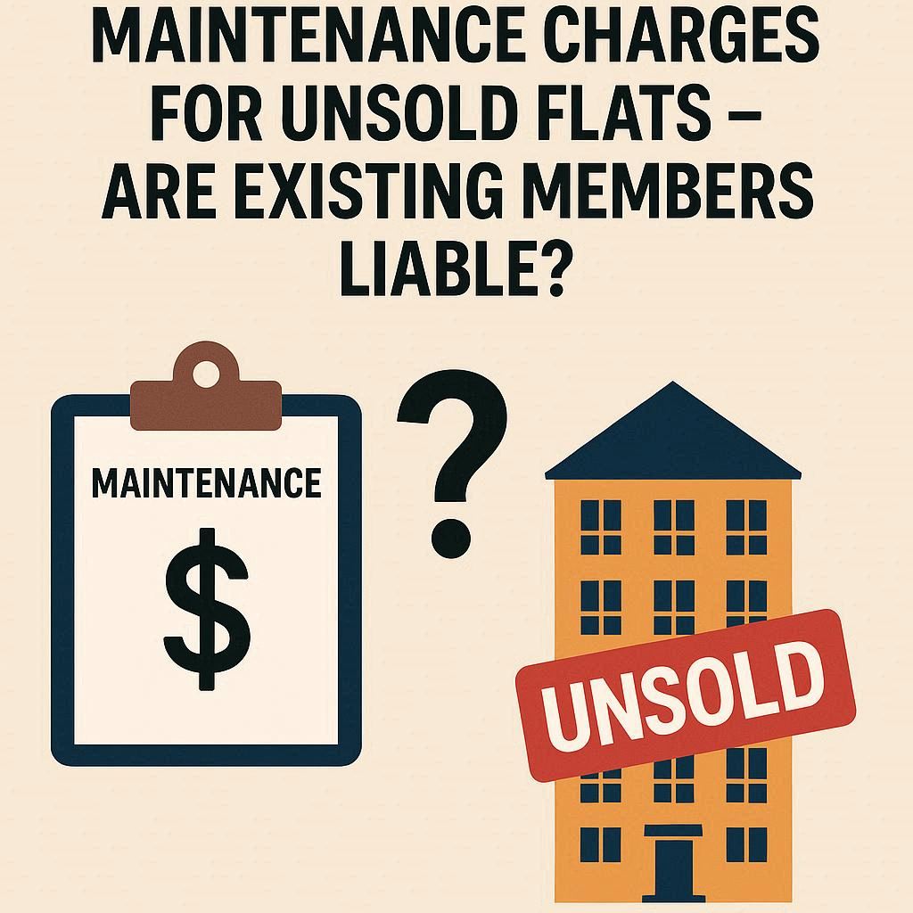 Maintenance Charges for Unsold Flats – Are Existing Members Liable? Mujhe aisa image banoa ko blog post ke use karna hai