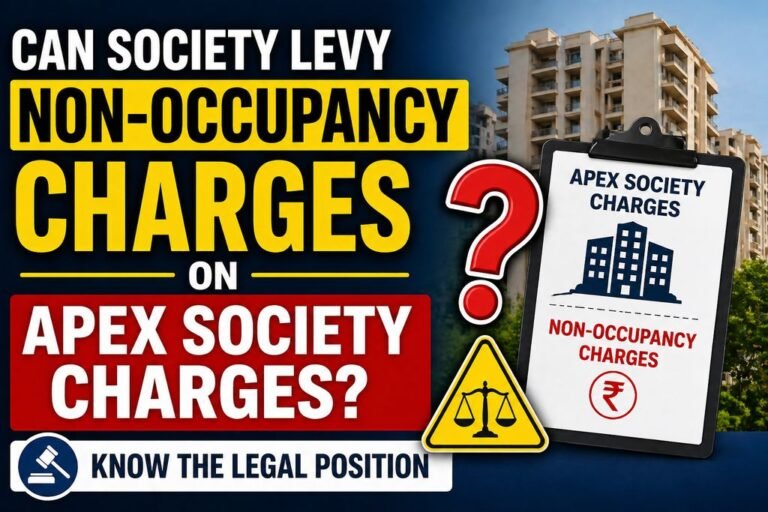 Can Society Levy Non-Occupancy Charges on Apex Society Charges?