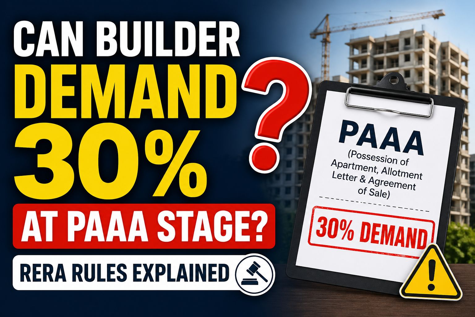 Can Builder Demand 30% at PAAA Stage