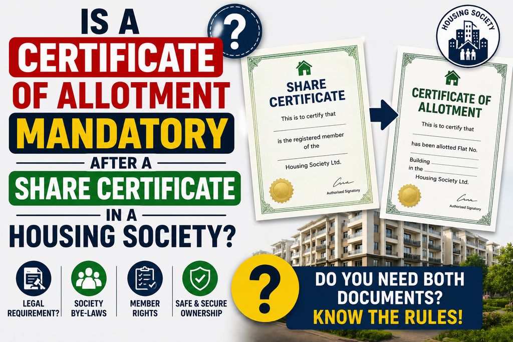 Is a Certificate of Allotment Mandatory After a Share Certificate in a Housing Society?