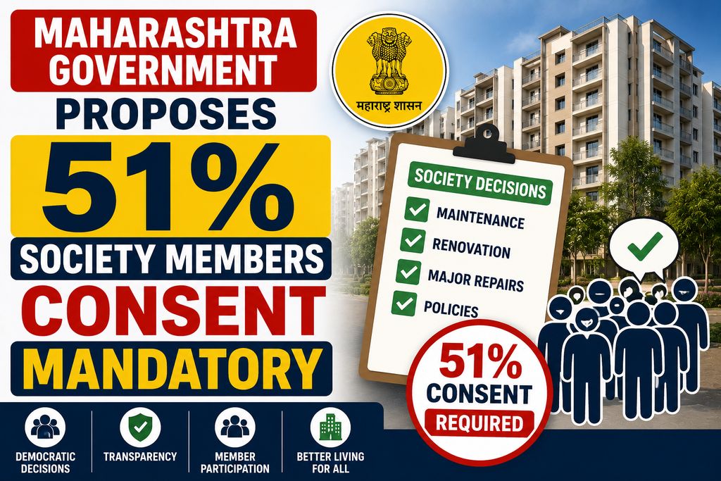 Maharashtra Government Proposes 51% Society Members Consent Mandatory